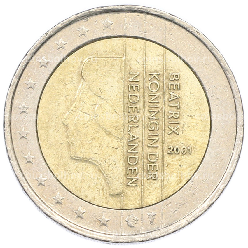 Монета 2 евро 2001 года Нидерланды