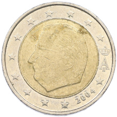 Монета 2 евро 2004 года Бельгия (аверс)