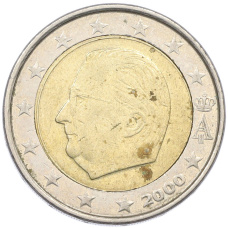 Монета 2 евро 2000 года Бельгия (аверс)