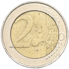 Монета 2 евро 2000 года Бельгия (реверс)