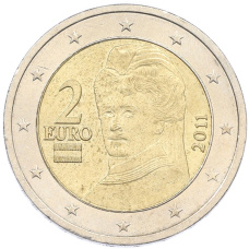 Монета 2 евро 2011 года Австрия (аверс)