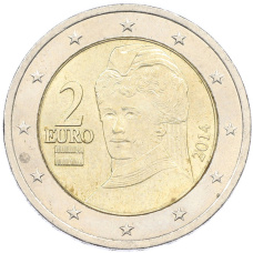 Монета 2 евро 2014 года Австрия (аверс)