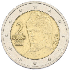 Монета 2 евро 2014 года Австрия (аверс)