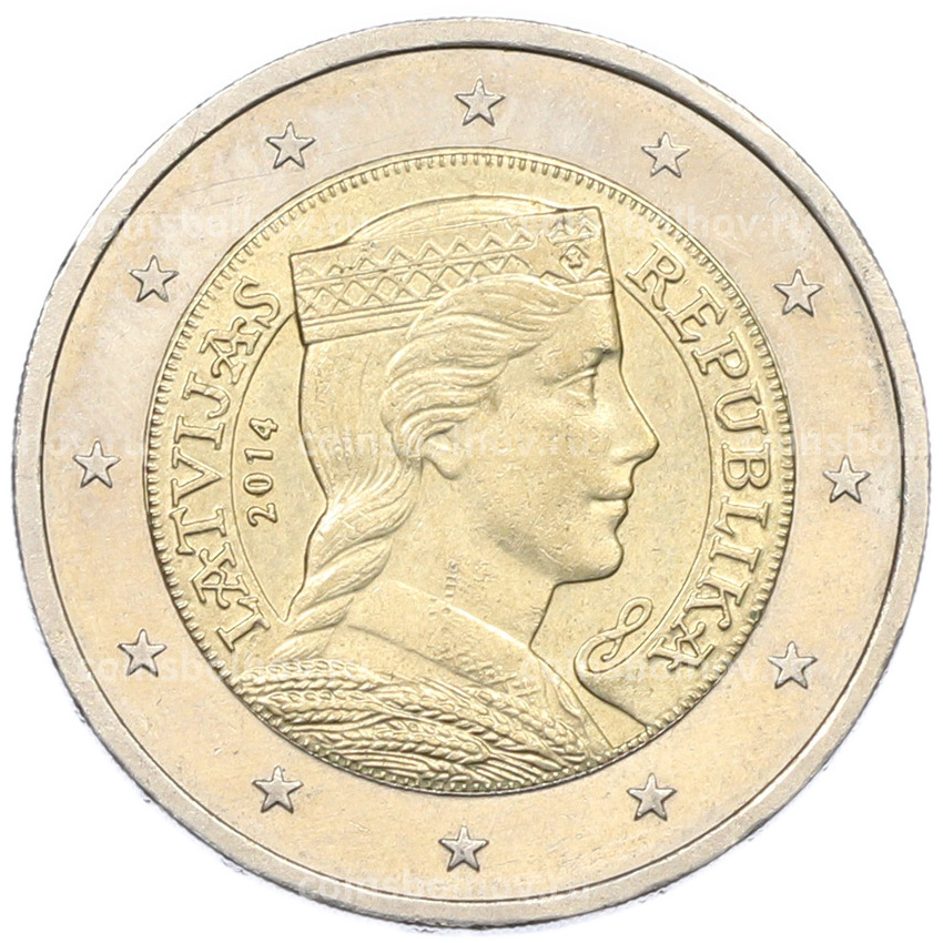 Монета 2 евро 2014 года Латвия