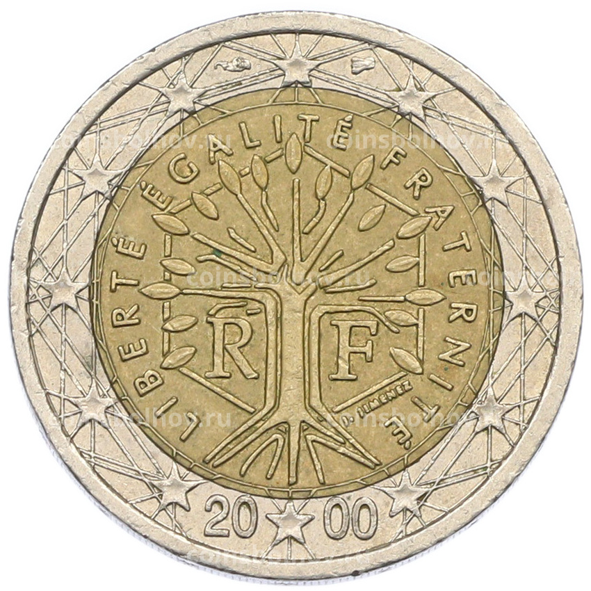 Монета 2 евро 2000 года Франция