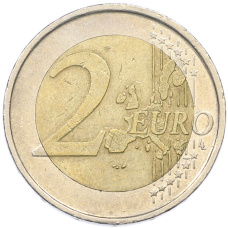 Монета 2 евро 2002 года Испания (реверс)