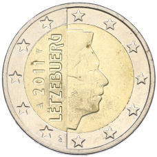 Монета 2 евро 2011 года Люксембург (аверс)