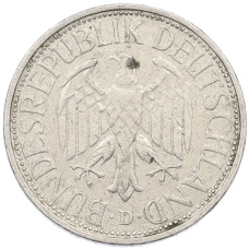 Монета 1 марка 1975 года D Западная Германия (ФРГ) (реверс)