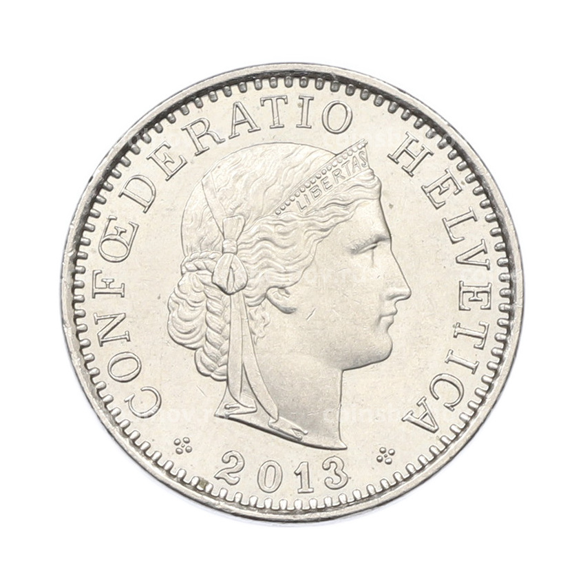 Монета 20 раппенов 2013 года Швейцария