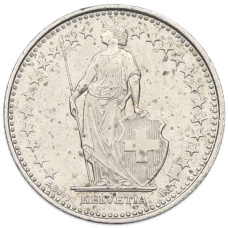 Монета 1/2 франка 2008 года Швейцария (реверс)