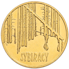 Монета 2 злотых 2008 года Польша «Сибирские ссыльные» (аверс)