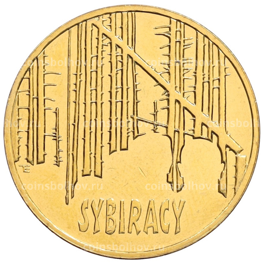 Монета 2 злотых 2008 года Польша «Сибирские ссыльные»