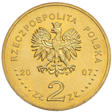 Монета 2 злотых 2007 года Польша «125 лет со дня рождения Кароля Шимановского» (реверс)