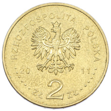 Монета 2 злотых 2011 года Польша «Польские путешественники — Фердинанд Оссендовский» (реверс)