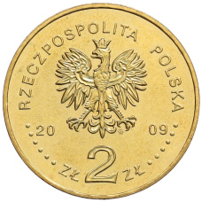 Монета 2 злотых 2009 года Польша «180 лет центральному банку Польши» (реверс)