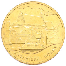 Монета 2 злотых 2008 года Польша «Памятники Польши — Казимеж-Дольны» (аверс)