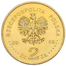 Монета 2 злотых 2008 года Польша «450 лет польской почтовой службе» (реверс)