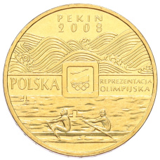 Монета 2 злотых 2008 года Польша «XXIX летние Олимпийские игры в Пекине 2008» (аверс)