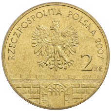 Монета 2 злотых 2007 года Польша «Древние города Польши — Ломжа» (реверс)