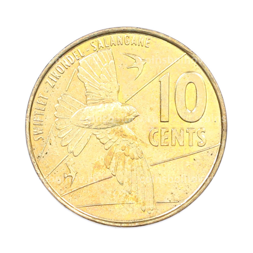 Монета 10 центов 2016 года Сейшелы