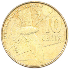 Монета 10 центов 2016 года Сейшелы (аверс)