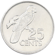 Монета 25 центов 2012 года Сейшелы (аверс)