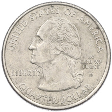 Монета 1/4 доллара (25 центов) 2006 года D США «Штаты и территории — Штат Северная Дакота» (реверс)