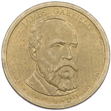 Монета 1 доллар 2011 года (P) США «20-й президент США Джеймс Гарфилд» (аверс)