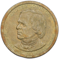 Монета 1 доллар 2011 года (P) США «17-й президент США Эндрю Джонсон» (аверс)