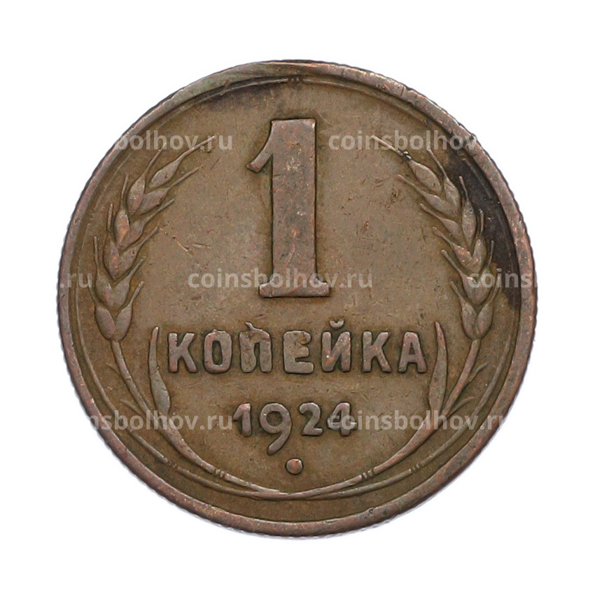 Монета 1 копейка 1924 года