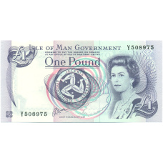Банкнота 1 фунт 1991 года Остров Мэн