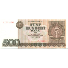 Банкнота 500 марок 1985 года Восточная Германия (ГДР)