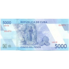 Банкнота 5000 песо 2026 года Куба (вид 2)
