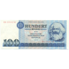 Банкнота 100 марок 1975 года Восточная Германия (ГДР)