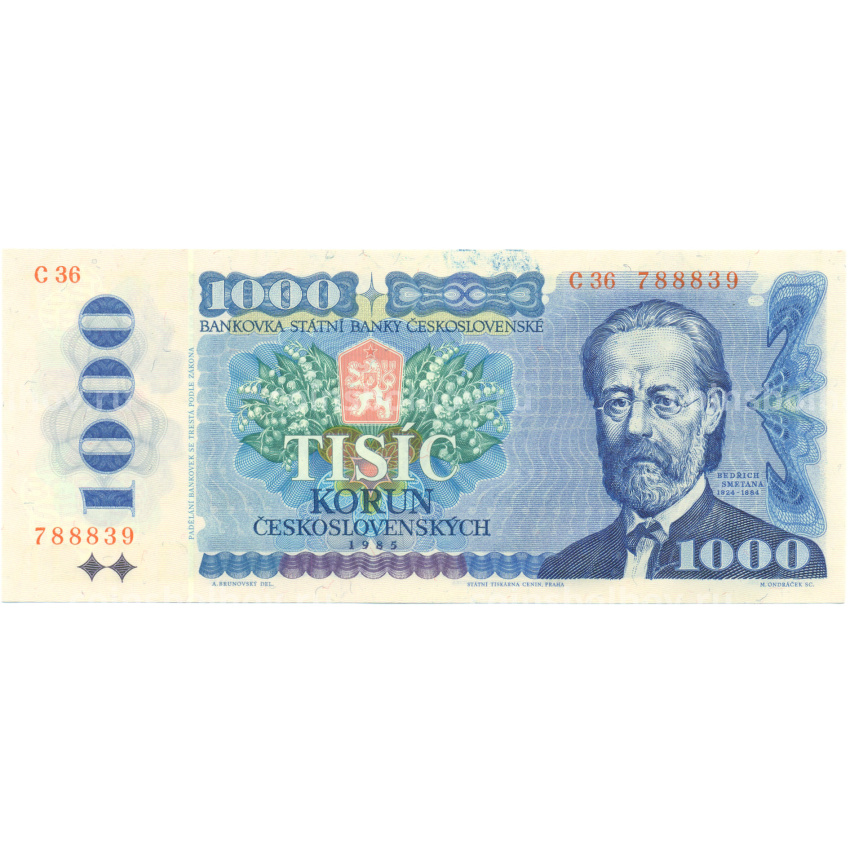 Банкнота 1000 крон 1985 года Чехословакия