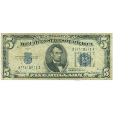 Банкнота 5 долларов 1934 года США «Серебряный сертификат»