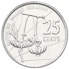 Монета 25 центов 2021 года Сейшелы (аверс)