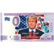 Банкнота 0 евро 2021 года «Дональд Трамп — 47-й президент США»