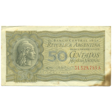 Банкнота 50 сентаво 1950-1951 года Аргентина
