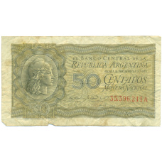 Банкнота 50 сентаво 1950-1951 года Аргентина