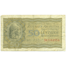 Банкнота 50 сентаво 1950-1951 года Аргентина