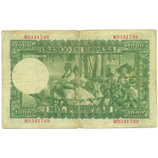Банкнота 1000 песет 1951 года Испания (вид 2)