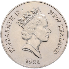 Монета 1 доллар 1986 года Новая Зеландия «Какапо» (реверс)