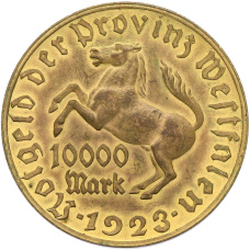 Монета 10000 марок 1923 года Германия — Вестфалия (Нотгельд) (аверс)