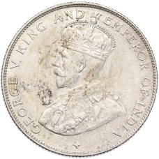 Монета 50 центов 1920 года Стрейтс Сетлментс (реверс)