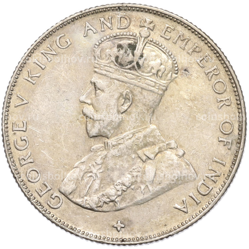 Монета 50 центов 1921 года Стрейтс Сетлментс (вид 2)