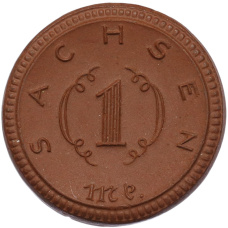 Монета 1 марка 1921 года Германия — Саксония (Нотгельд) (реверс)