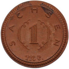 Монета 1 марка 1921 года Германия — Саксония (Нотгельд) (реверс)