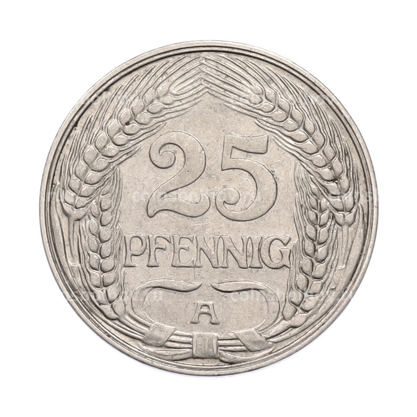 Монета 25 пфеннигов 1910 года A Германия (вид 2)