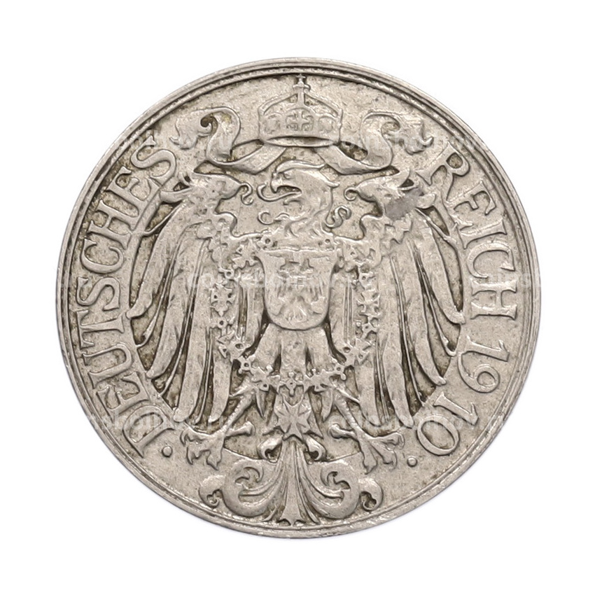 Монета 25 пфеннигов 1910 года D Германия